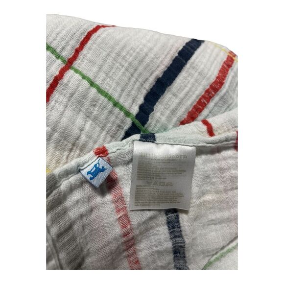 Little Unicorn Multicolor Plaid Cotton Muslin Swaddle Baby Blanket Yellow Blue - Picture 4 of 5